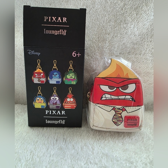 Loungefly Accessories - Inside Out 2 Loungefly Mini Backpack Charm Keychain (Anger)